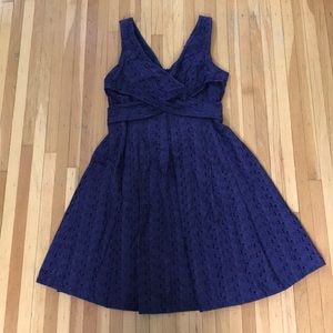 Nine West Navy Eyelet Dress